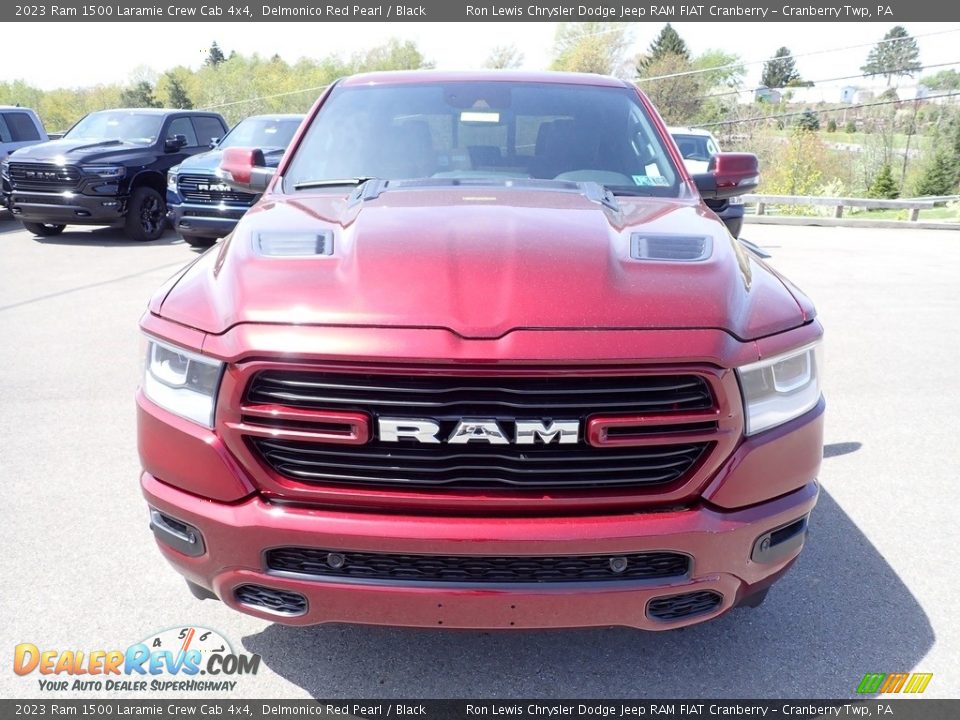 2023 Ram 1500 Laramie Crew Cab 4x4 Delmonico Red Pearl / Black Photo #8