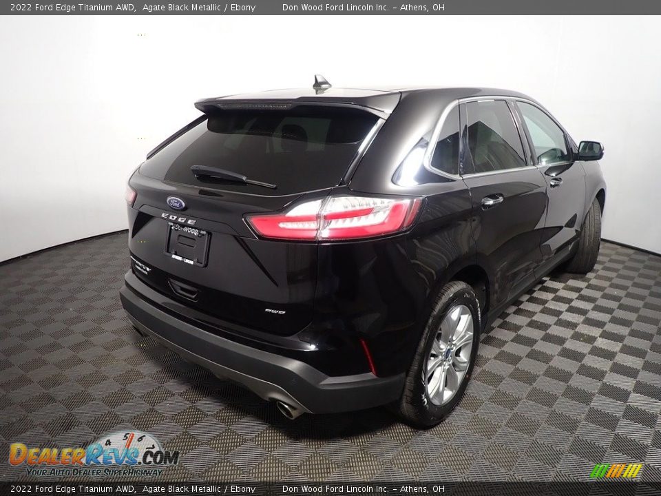 2022 Ford Edge Titanium AWD Agate Black Metallic / Ebony Photo #19