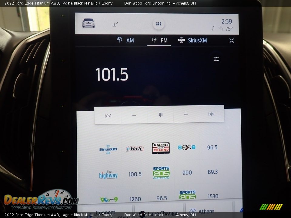 2022 Ford Edge Titanium AWD Agate Black Metallic / Ebony Photo #27