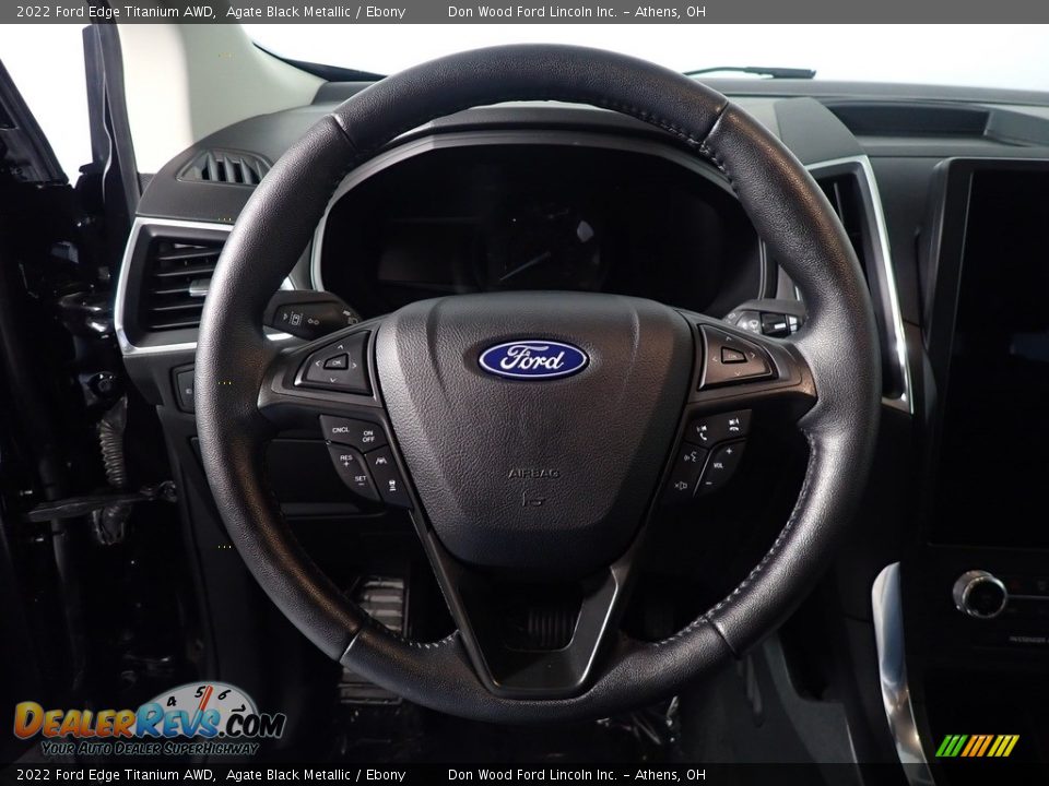 2022 Ford Edge Titanium AWD Agate Black Metallic / Ebony Photo #28