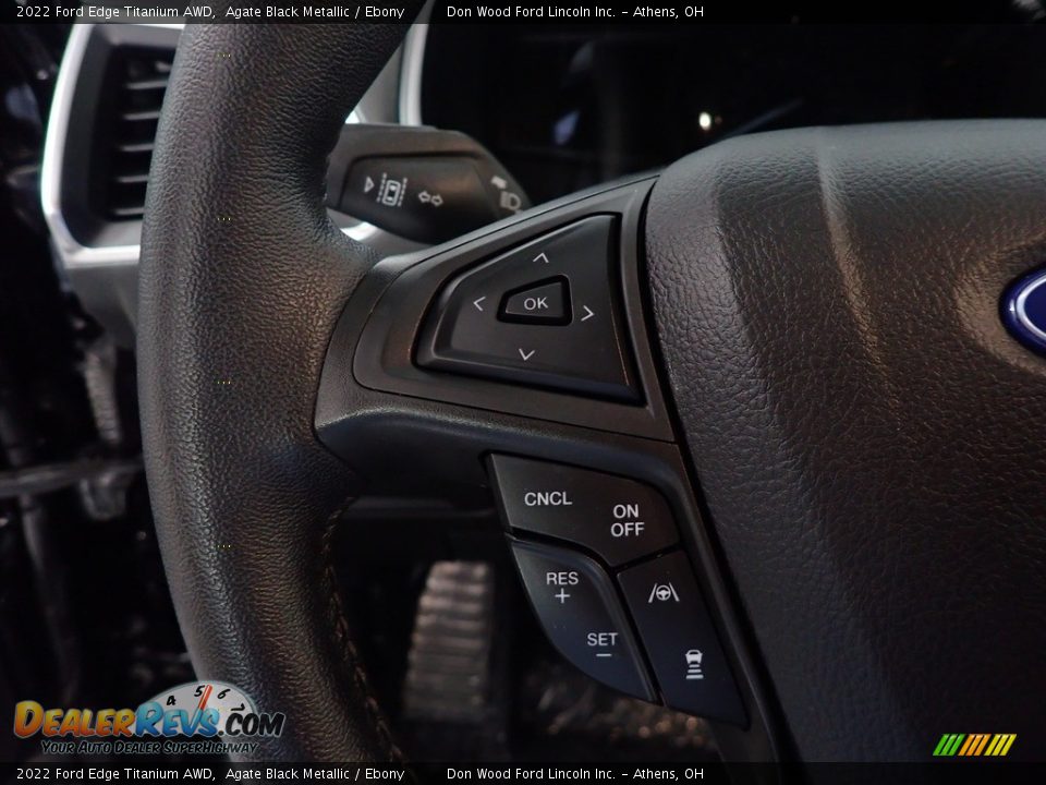 2022 Ford Edge Titanium AWD Agate Black Metallic / Ebony Photo #30