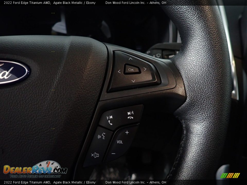 2022 Ford Edge Titanium AWD Agate Black Metallic / Ebony Photo #31