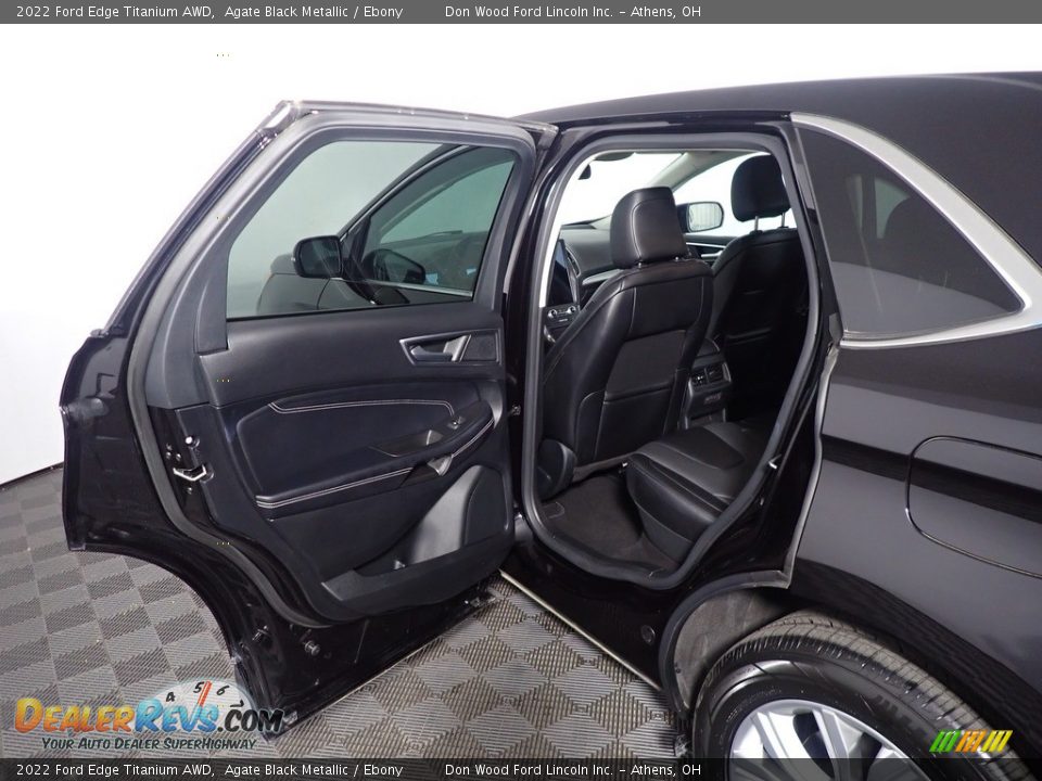 2022 Ford Edge Titanium AWD Agate Black Metallic / Ebony Photo #35