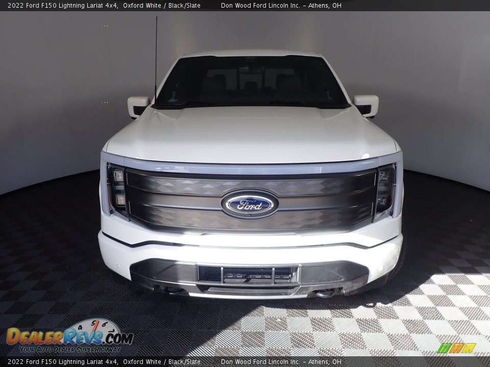 2022 Ford F150 Lightning Lariat 4x4 Oxford White / Black/Slate Photo #6
