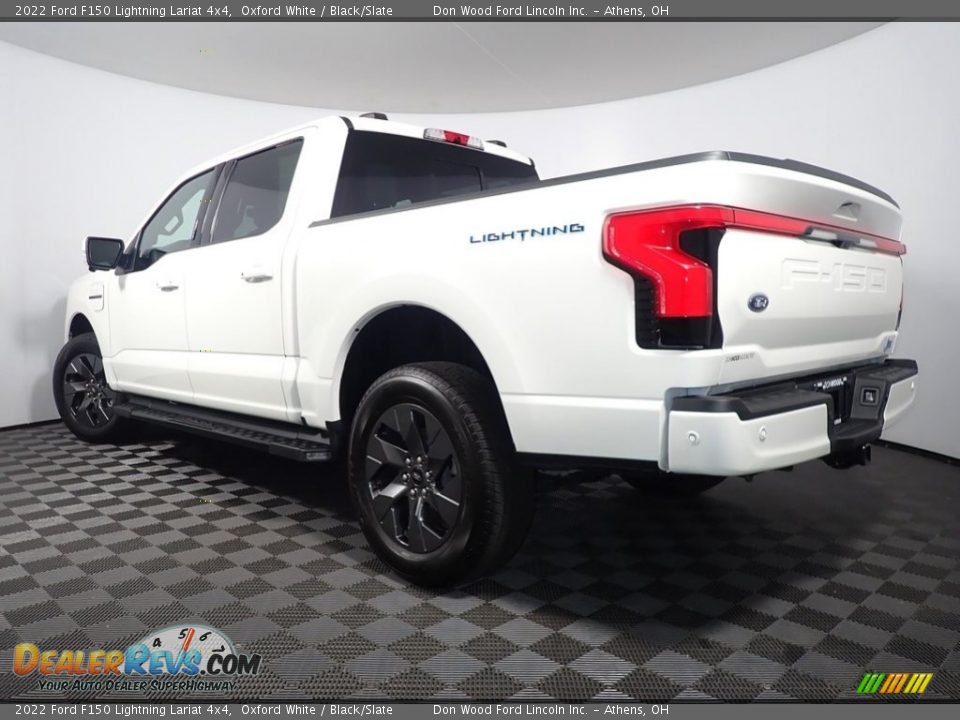 2022 Ford F150 Lightning Lariat 4x4 Oxford White / Black/Slate Photo #12