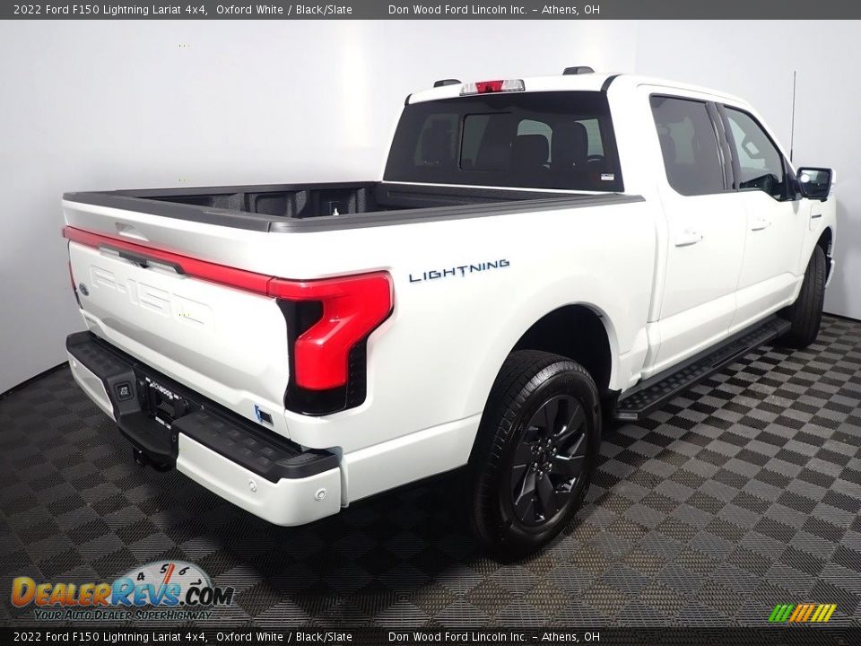 2022 Ford F150 Lightning Lariat 4x4 Oxford White / Black/Slate Photo #17