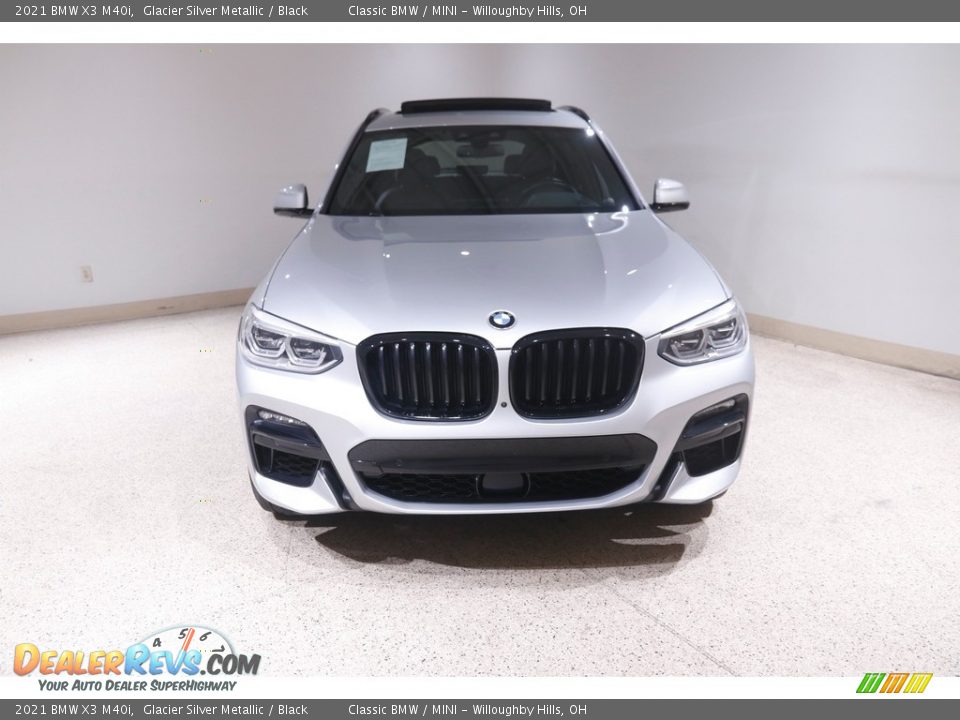 2021 BMW X3 M40i Glacier Silver Metallic / Black Photo #2