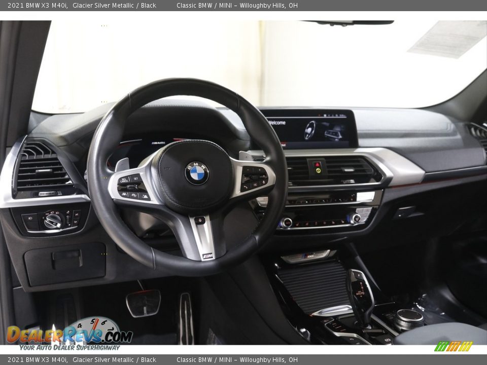 2021 BMW X3 M40i Glacier Silver Metallic / Black Photo #6