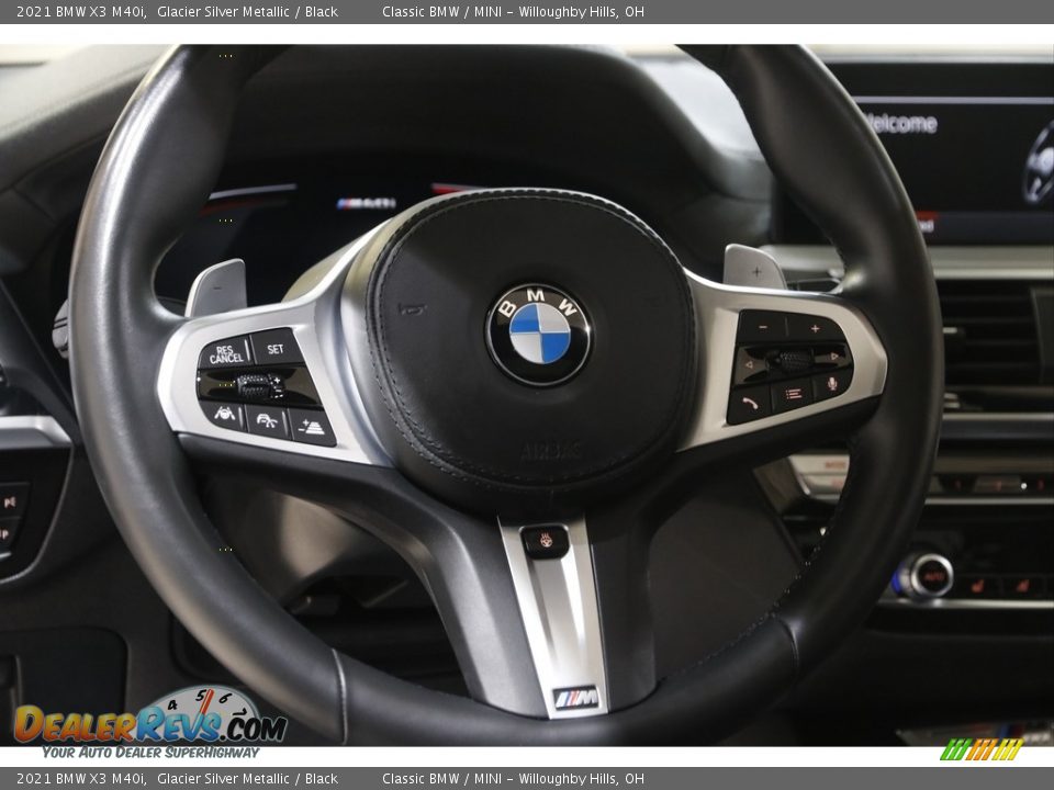 2021 BMW X3 M40i Glacier Silver Metallic / Black Photo #7