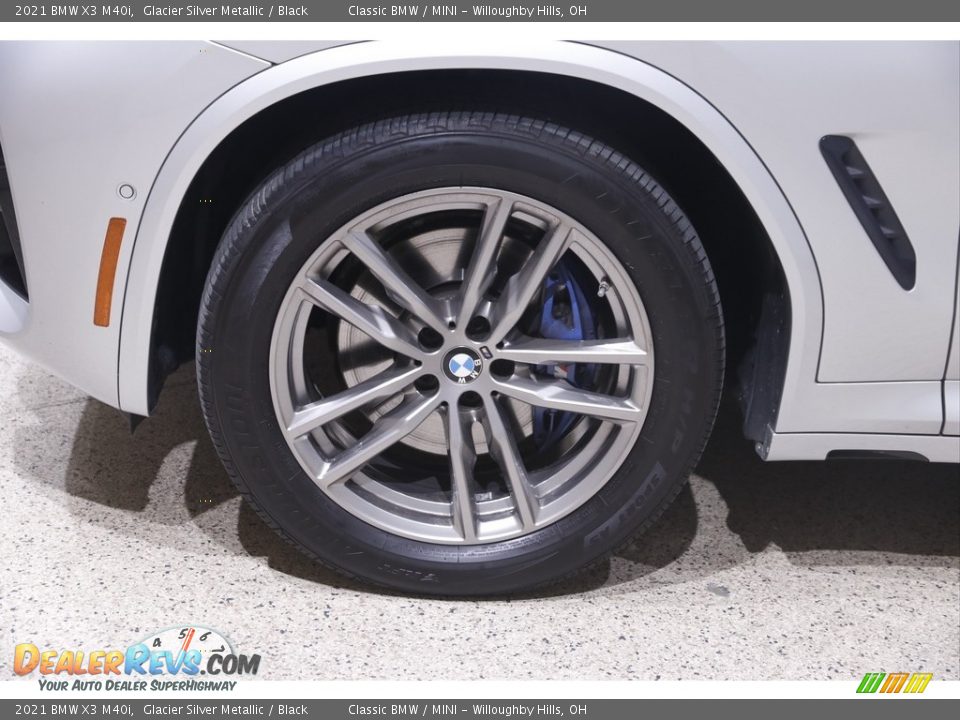 2021 BMW X3 M40i Glacier Silver Metallic / Black Photo #24