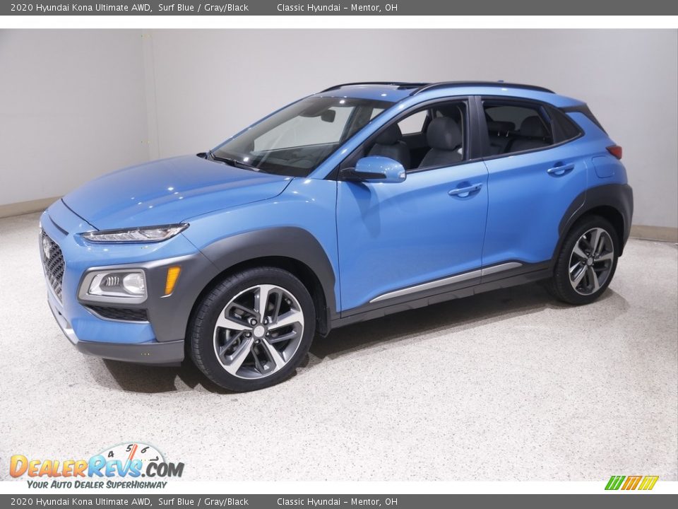 Front 3/4 View of 2020 Hyundai Kona Ultimate AWD Photo #3