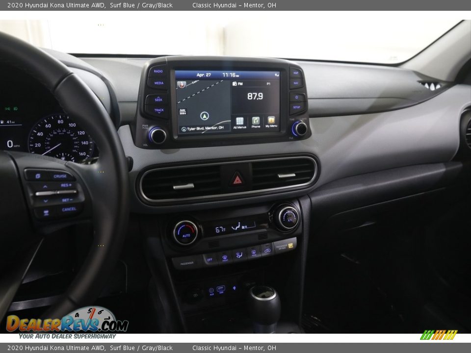 2020 Hyundai Kona Ultimate AWD Surf Blue / Gray/Black Photo #9