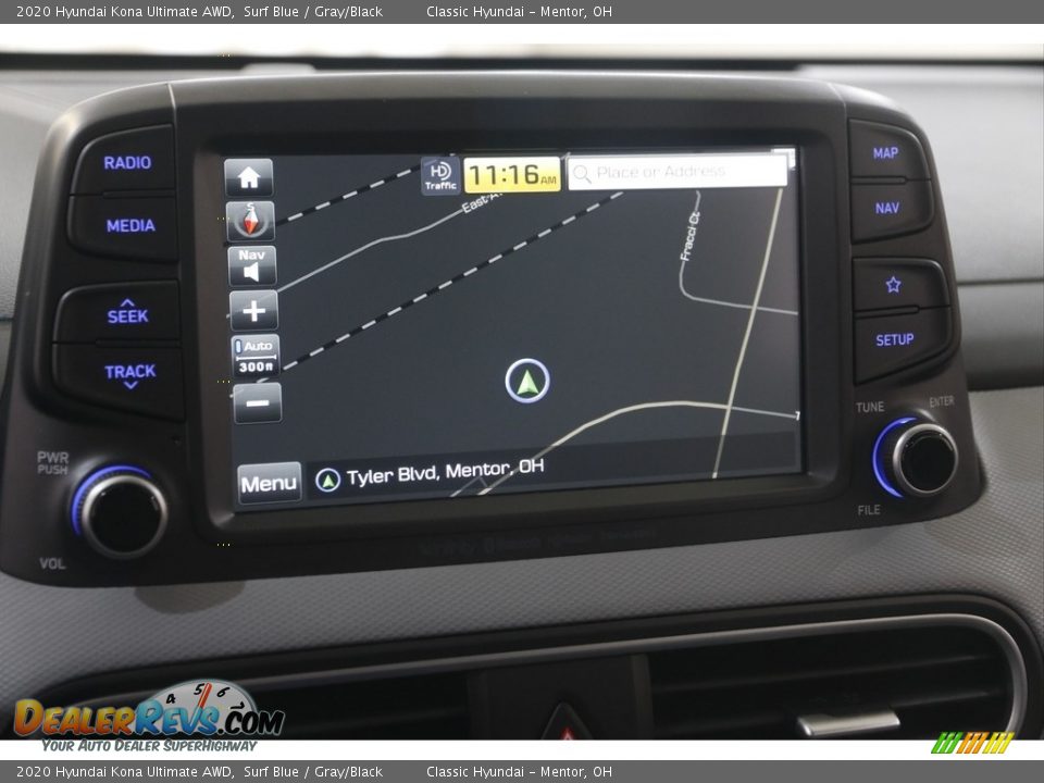 2020 Hyundai Kona Ultimate AWD Surf Blue / Gray/Black Photo #10