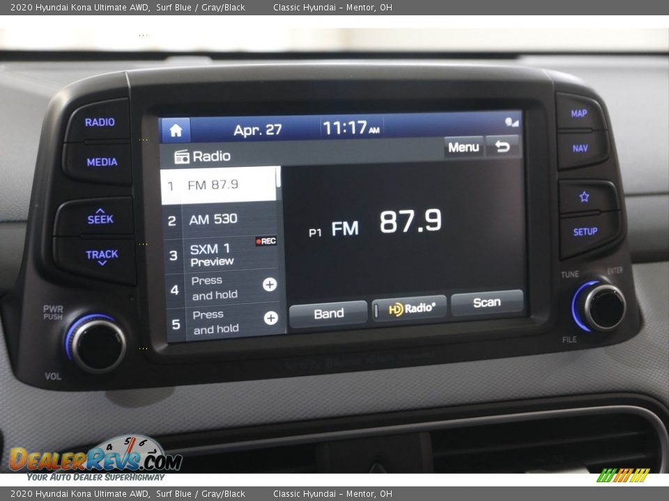 2020 Hyundai Kona Ultimate AWD Surf Blue / Gray/Black Photo #11