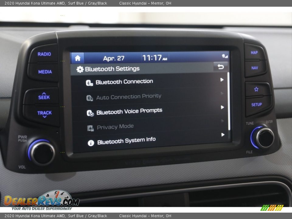 2020 Hyundai Kona Ultimate AWD Surf Blue / Gray/Black Photo #12