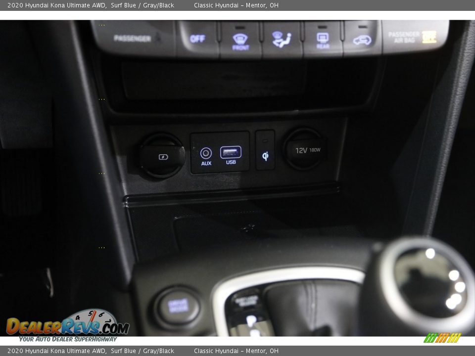 2020 Hyundai Kona Ultimate AWD Surf Blue / Gray/Black Photo #14
