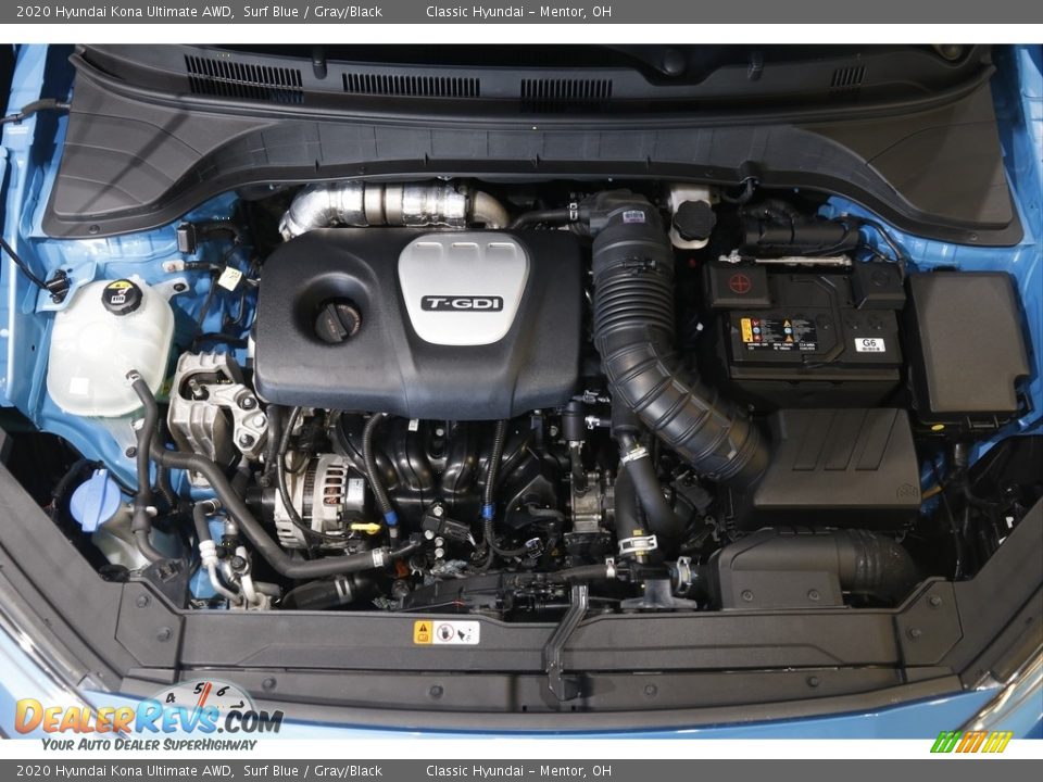 2020 Hyundai Kona Ultimate AWD Surf Blue / Gray/Black Photo #20