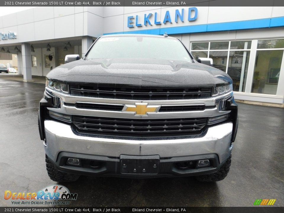 2021 Chevrolet Silverado 1500 LT Crew Cab 4x4 Black / Jet Black Photo #4