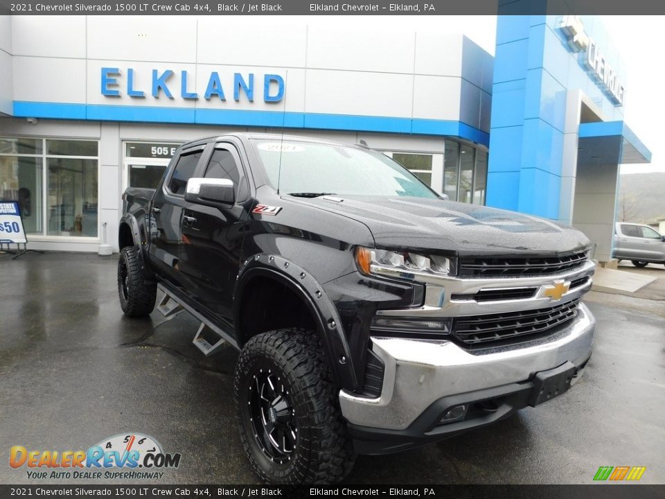2021 Chevrolet Silverado 1500 LT Crew Cab 4x4 Black / Jet Black Photo #5