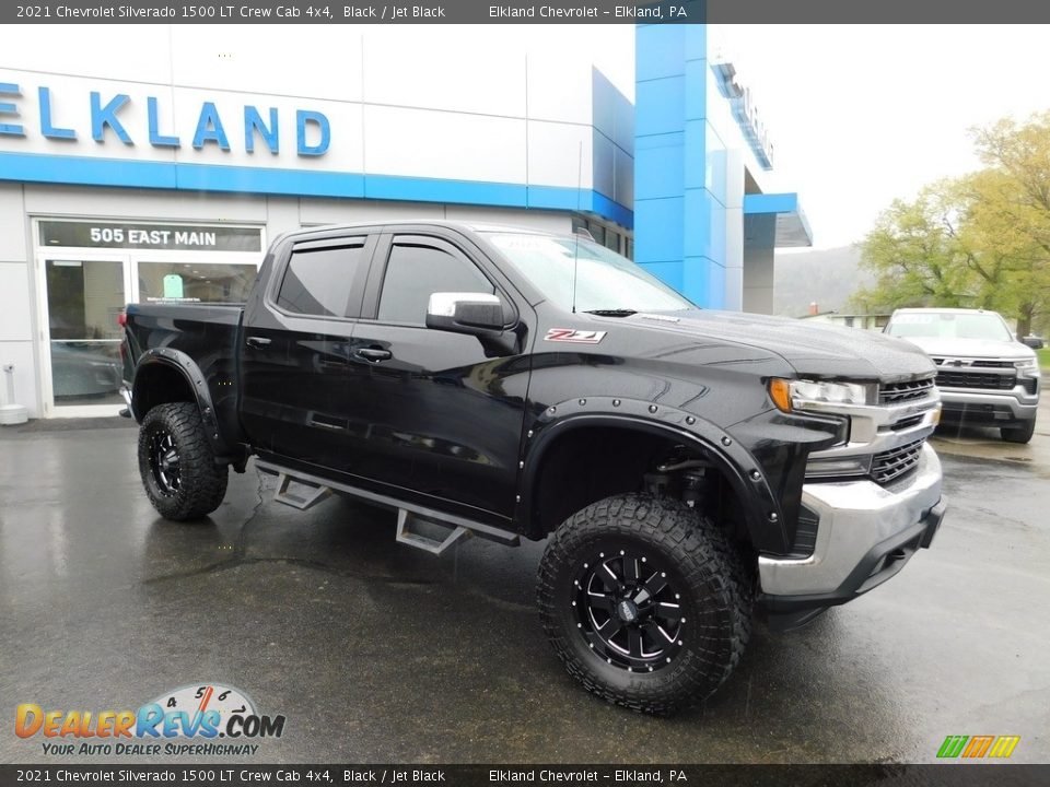 2021 Chevrolet Silverado 1500 LT Crew Cab 4x4 Black / Jet Black Photo #6