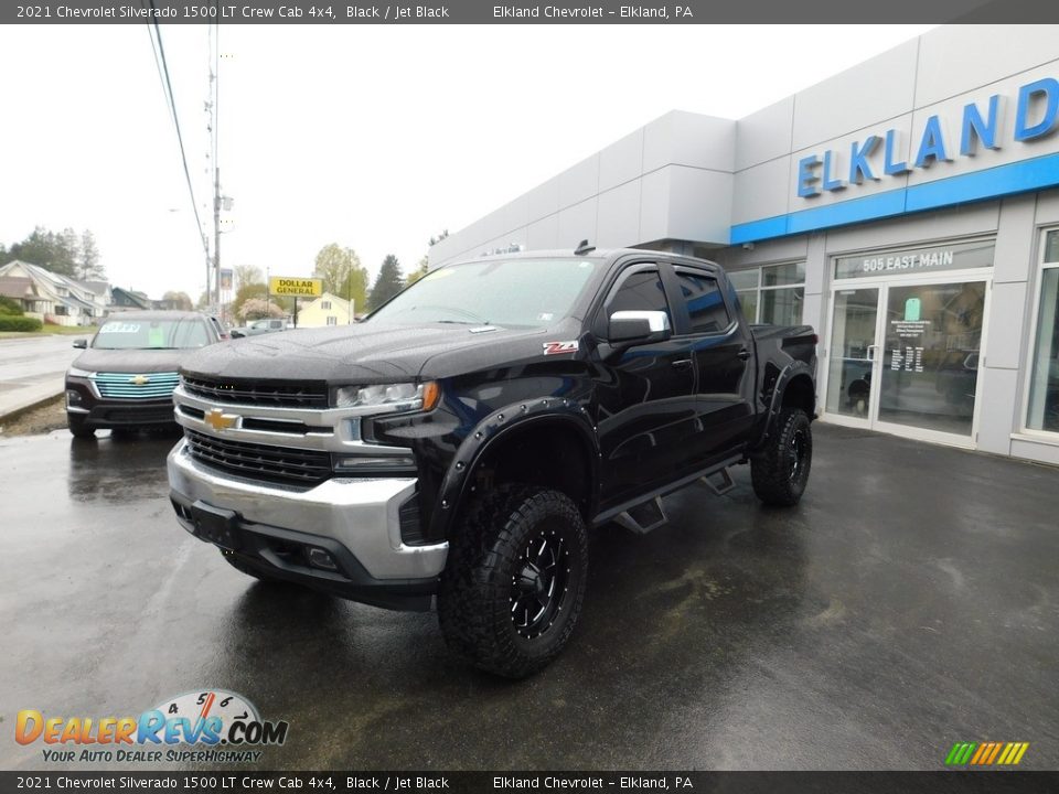 2021 Chevrolet Silverado 1500 LT Crew Cab 4x4 Black / Jet Black Photo #14