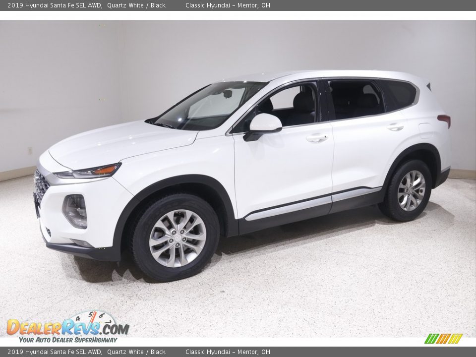 2019 Hyundai Santa Fe SEL AWD Quartz White / Black Photo #3