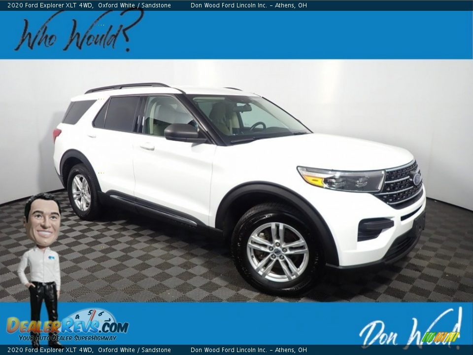 2020 Ford Explorer XLT 4WD Oxford White / Sandstone Photo #1