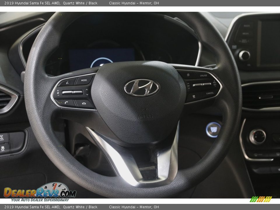2019 Hyundai Santa Fe SEL AWD Quartz White / Black Photo #7