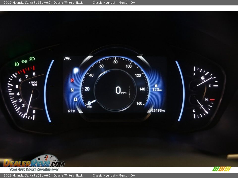 2019 Hyundai Santa Fe SEL AWD Quartz White / Black Photo #8