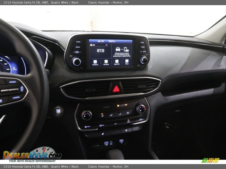 2019 Hyundai Santa Fe SEL AWD Quartz White / Black Photo #9