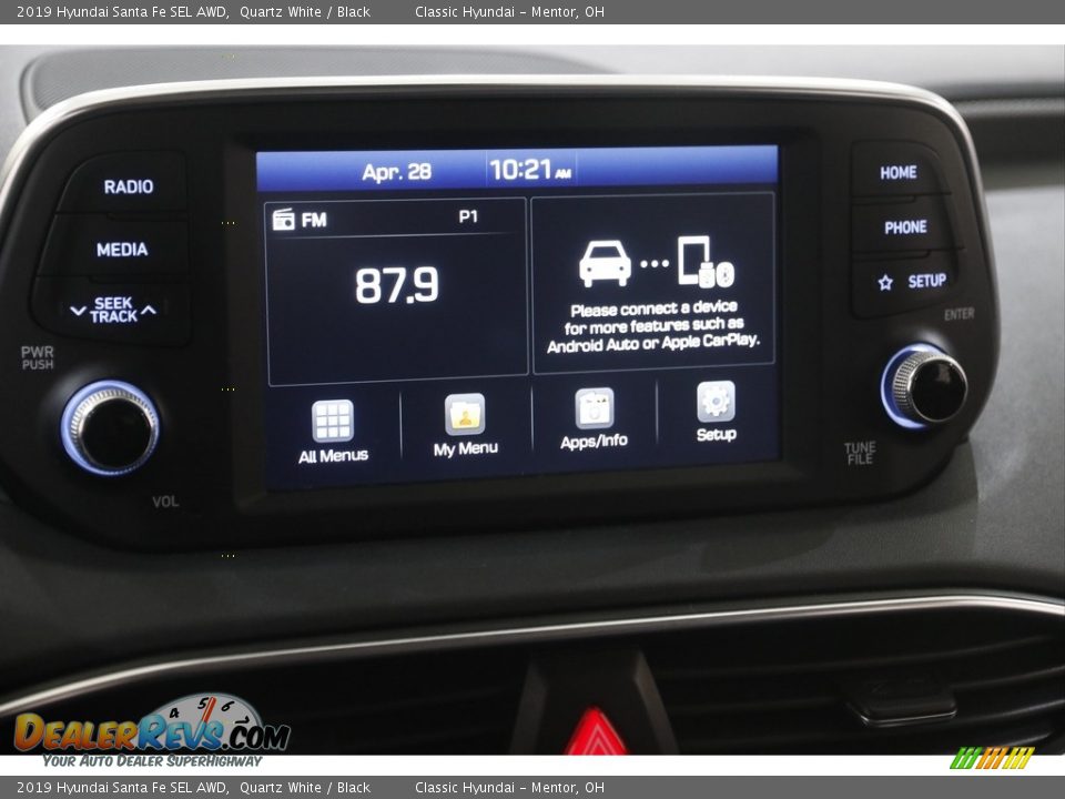 2019 Hyundai Santa Fe SEL AWD Quartz White / Black Photo #10