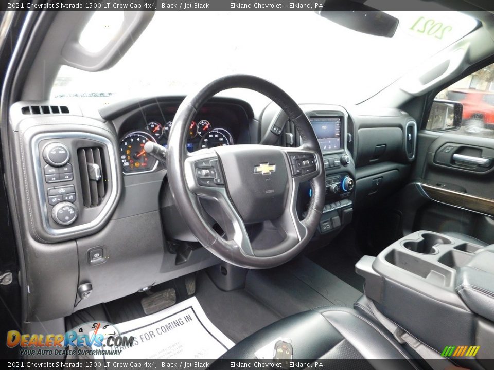 2021 Chevrolet Silverado 1500 LT Crew Cab 4x4 Black / Jet Black Photo #25
