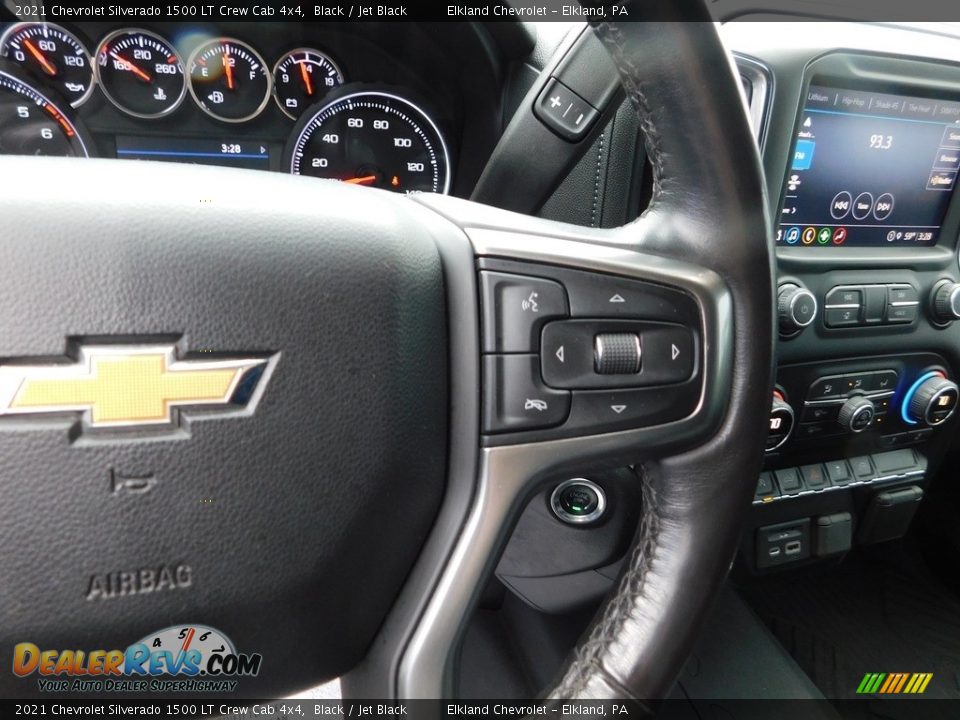 2021 Chevrolet Silverado 1500 LT Crew Cab 4x4 Black / Jet Black Photo #28