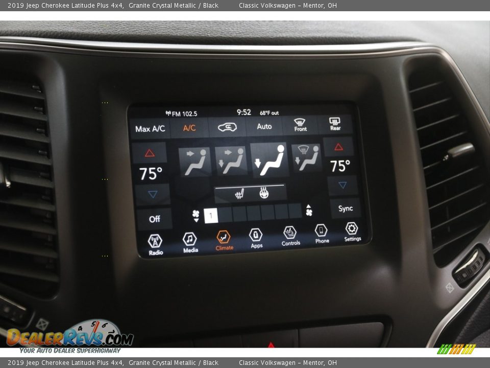 2019 Jeep Cherokee Latitude Plus 4x4 Granite Crystal Metallic / Black Photo #11