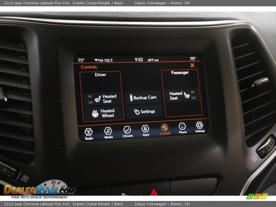 2019 Jeep Cherokee Latitude Plus 4x4 Granite Crystal Metallic / Black Photo #12