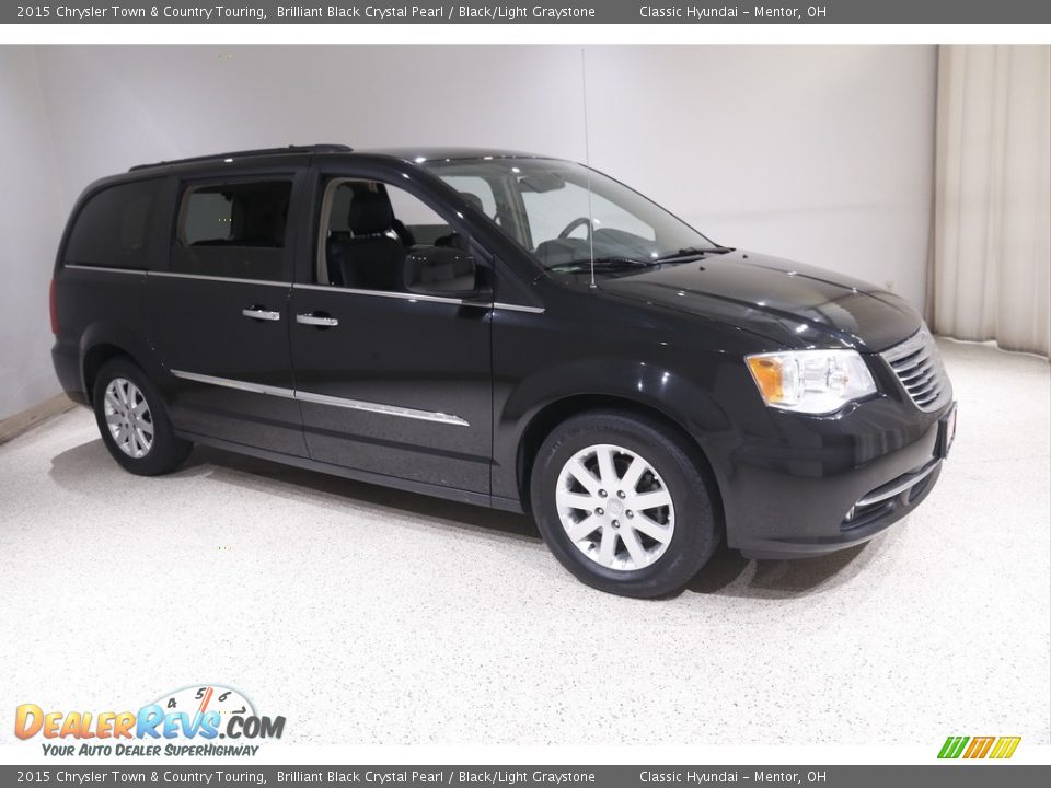 2015 Chrysler Town & Country Touring Brilliant Black Crystal Pearl / Black/Light Graystone Photo #1
