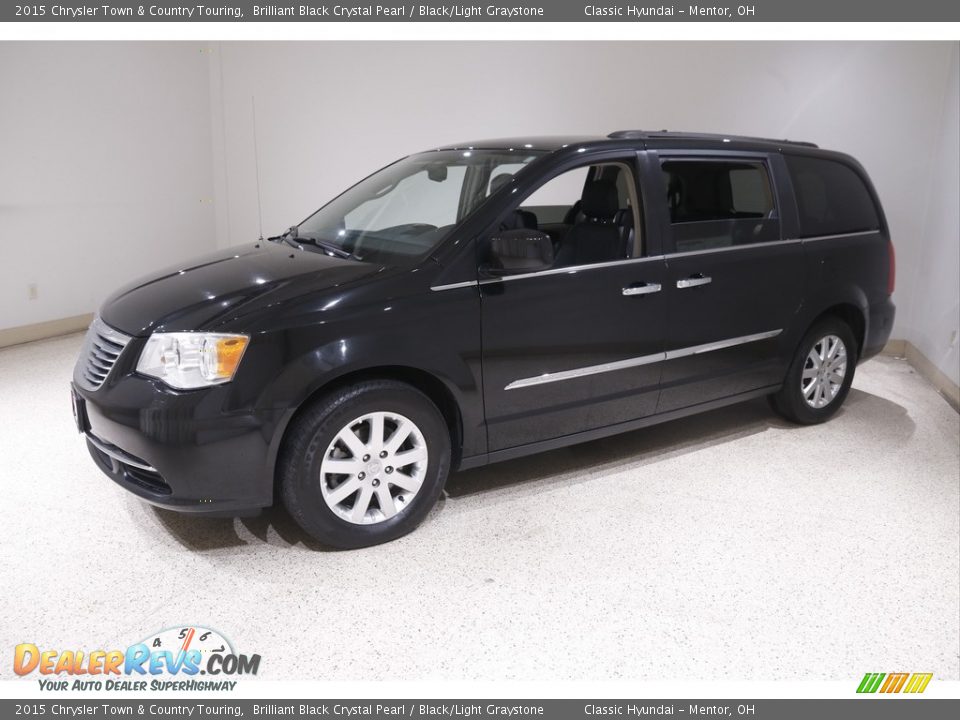 2015 Chrysler Town & Country Touring Brilliant Black Crystal Pearl / Black/Light Graystone Photo #3