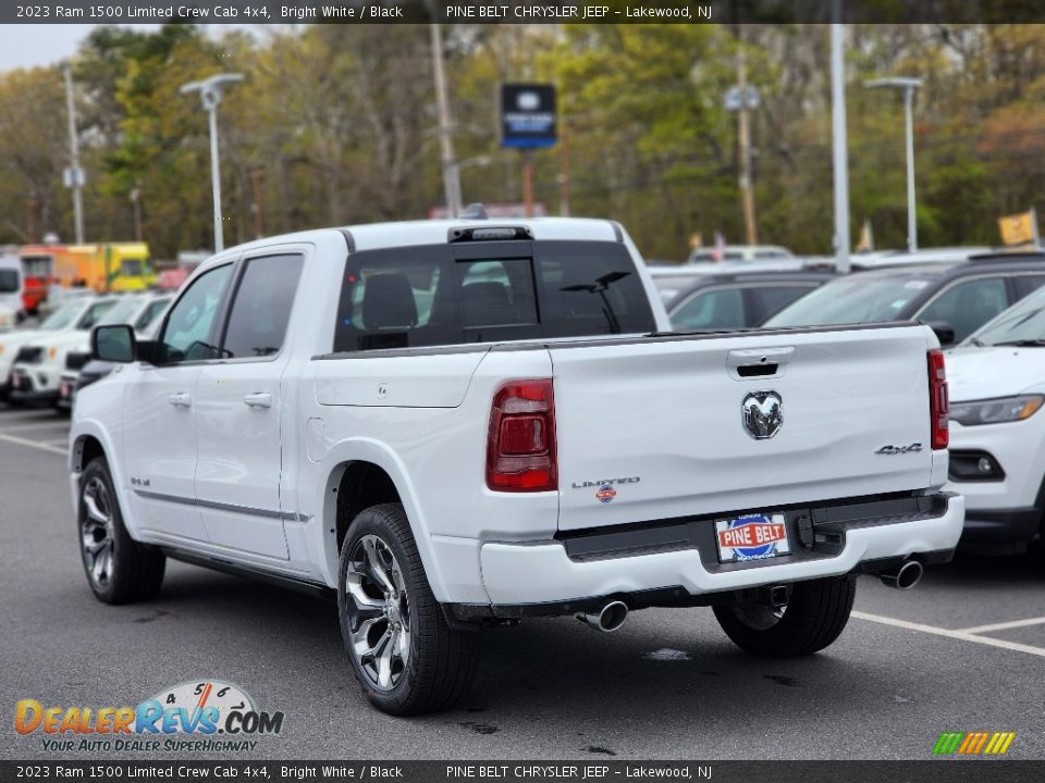 2023 Ram 1500 Limited Crew Cab 4x4 Bright White / Black Photo #4