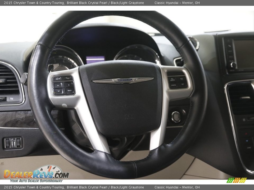 2015 Chrysler Town & Country Touring Brilliant Black Crystal Pearl / Black/Light Graystone Photo #7