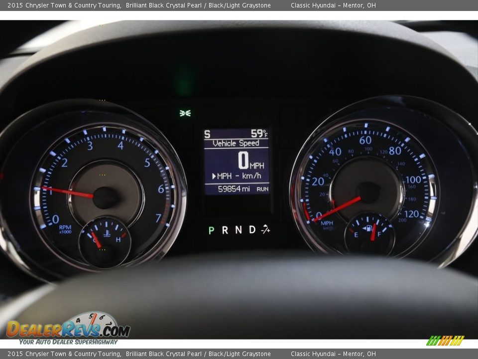 2015 Chrysler Town & Country Touring Brilliant Black Crystal Pearl / Black/Light Graystone Photo #8