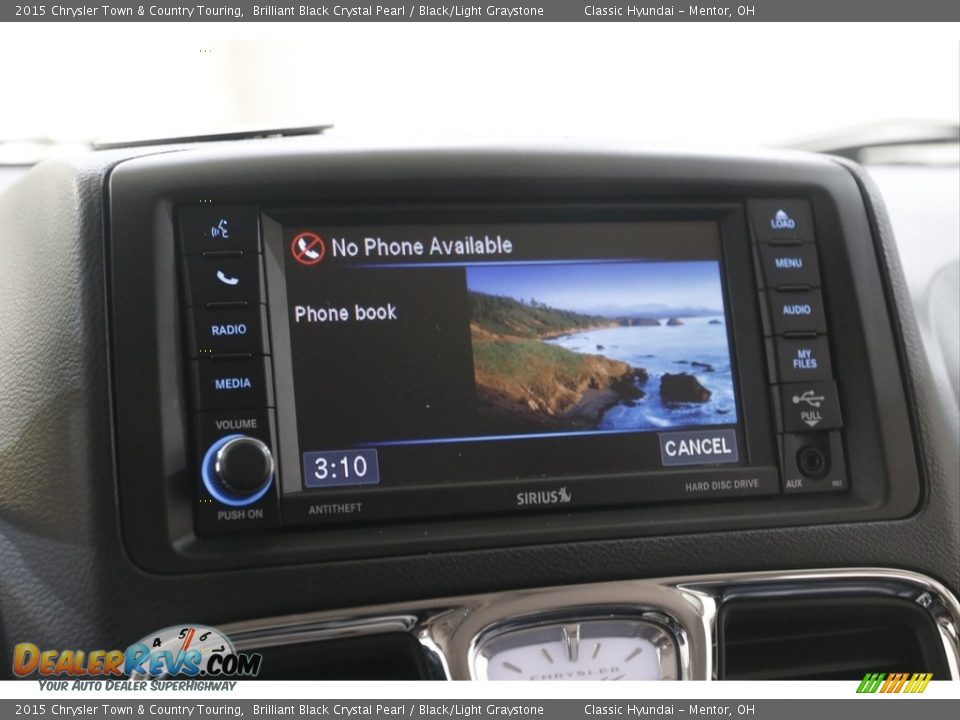 2015 Chrysler Town & Country Touring Brilliant Black Crystal Pearl / Black/Light Graystone Photo #11
