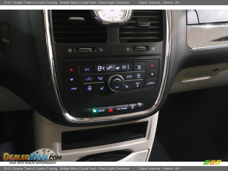 2015 Chrysler Town & Country Touring Brilliant Black Crystal Pearl / Black/Light Graystone Photo #14