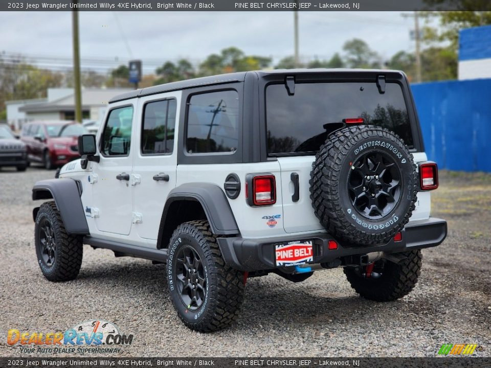 2023 Jeep Wrangler Unlimited Willys 4XE Hybrid Bright White / Black Photo #4