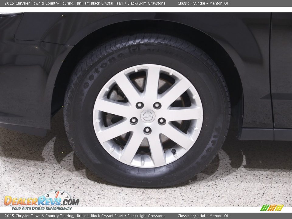 2015 Chrysler Town & Country Touring Brilliant Black Crystal Pearl / Black/Light Graystone Photo #24