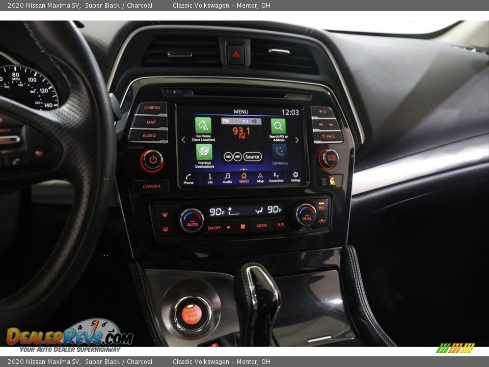 2020 Nissan Maxima SV Super Black / Charcoal Photo #9