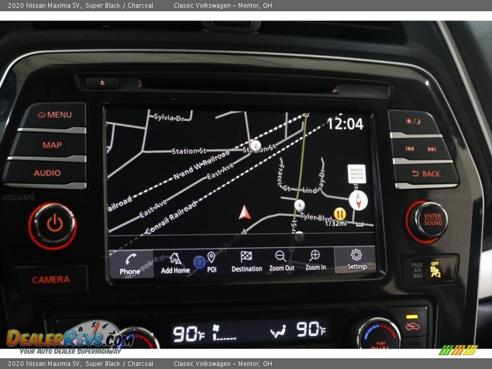 2020 Nissan Maxima SV Super Black / Charcoal Photo #10