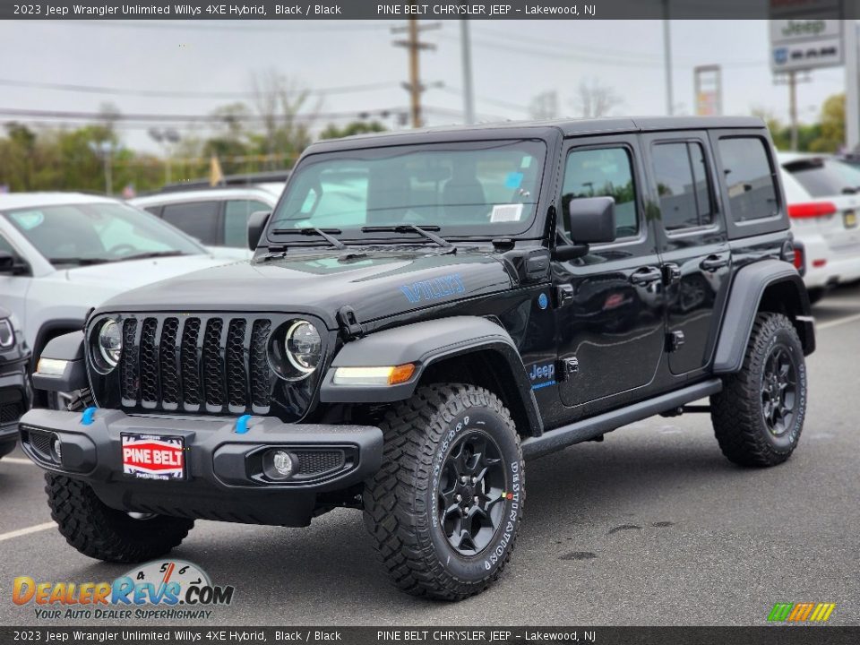 2023 Jeep Wrangler Unlimited Willys 4XE Hybrid Black / Black Photo #1