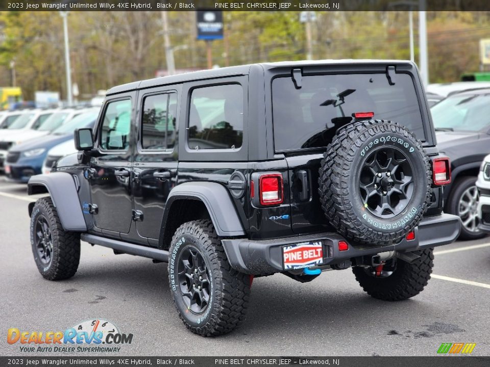 2023 Jeep Wrangler Unlimited Willys 4XE Hybrid Black / Black Photo #4