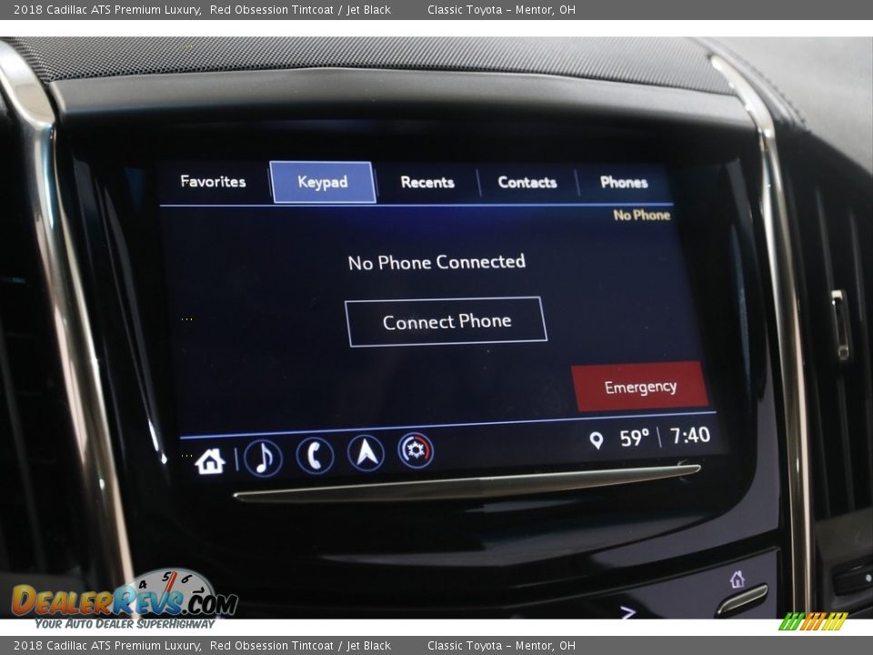 2018 Cadillac ATS Premium Luxury Red Obsession Tintcoat / Jet Black Photo #11