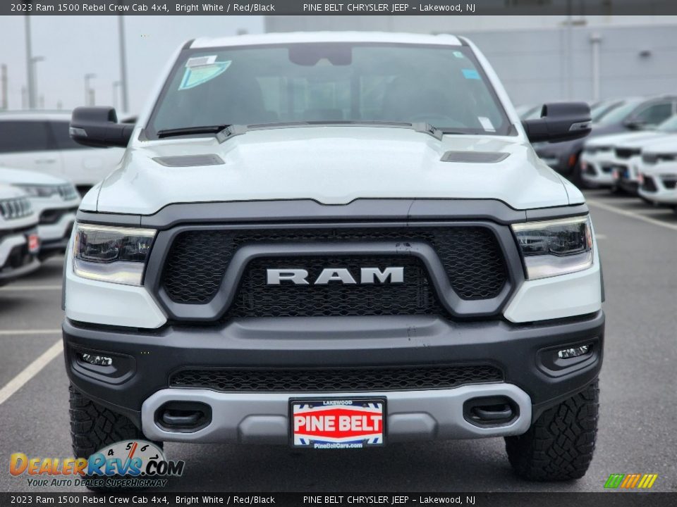 2023 Ram 1500 Rebel Crew Cab 4x4 Bright White / Red/Black Photo #2